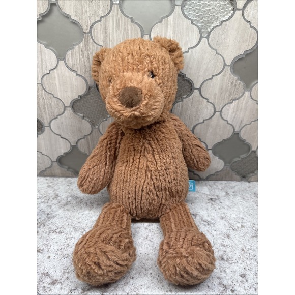 manhattan toy Other - The Manhattan Toy Company Brown Ribbed Spice Teddy Bear Stuffed Animal 14" Plush
